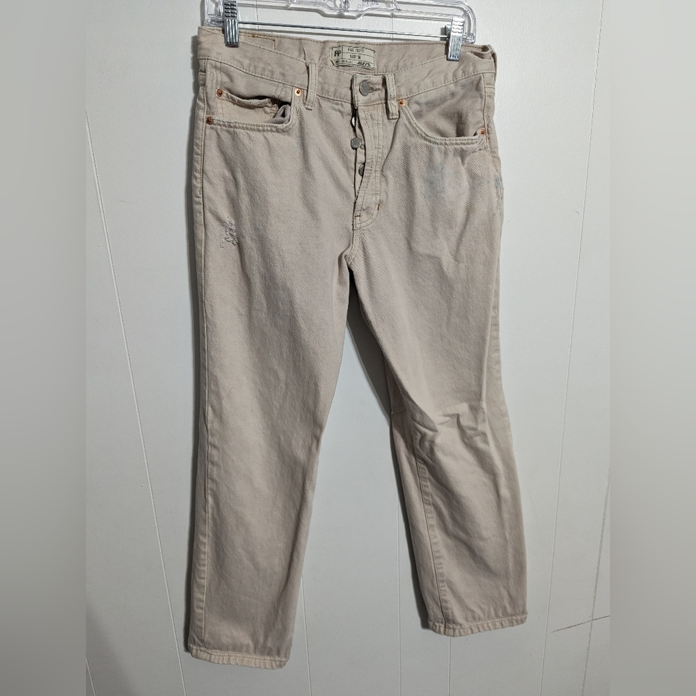 Free People straight leg jeans - size 26 - beige